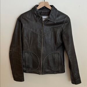 Vintage Wilson’s Maxima Brown Leather Jacket Y2K